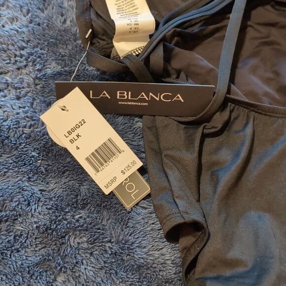 NWT La Blanca Tummy Control Swimsuit Ladies Sz 4 - Picture 2 of 5